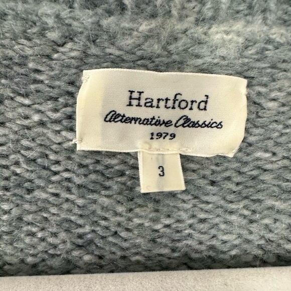Hartford Blue Mohair Wool Blend Sweater - size 3 - Picture 2 of 10